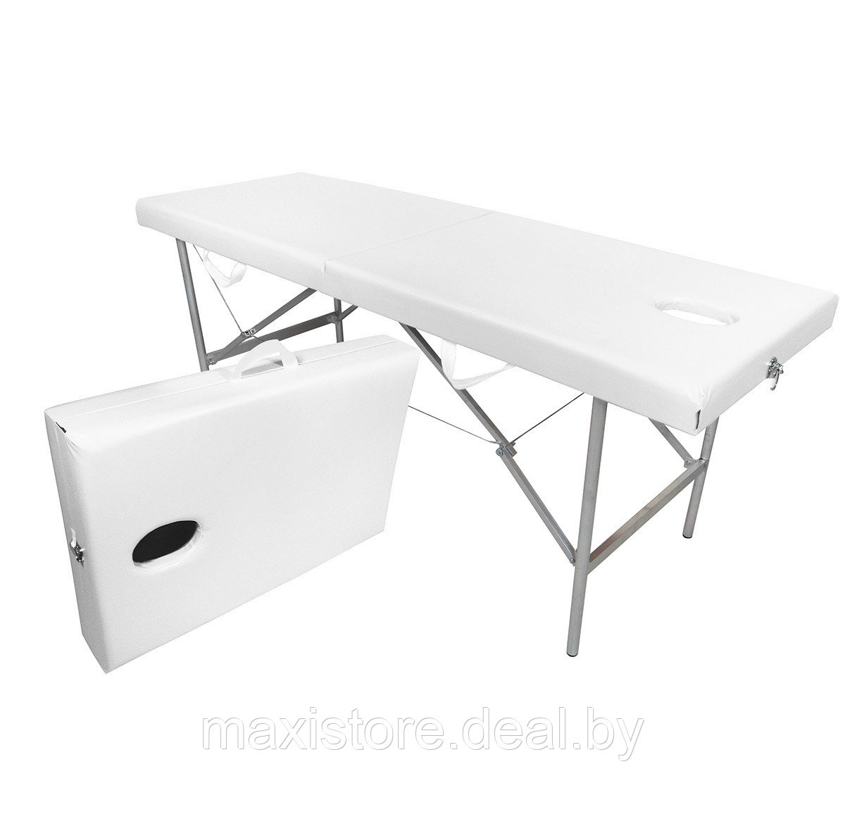 Массажный стол Mass-stol 180х57х70 см (белый) - фото 1 - id-p172050901
