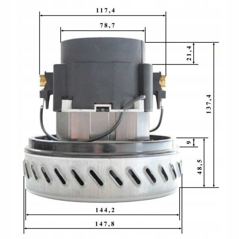 ДВИГАТЕЛЬ 1000 ВТ (2 КРЫЛЬЧАТКИ, H-137MM, D-148MM) *VAC000UN* - фото 2 - id-p172053882