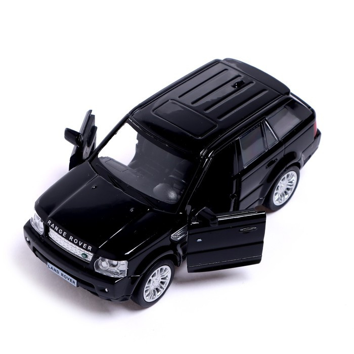 Машина металлическая LAND ROVER RANGE ROVER SPORT,1:32, открываются двери, инерция, цвет чёрный - фото 3 - id-p172059535