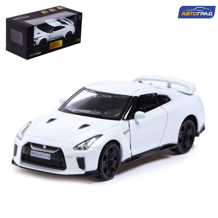 Машина металлическая NISSAN GT-R (R35), 1:32, открываются двери, инерция, цвет белый - фото 1 - id-p172059548