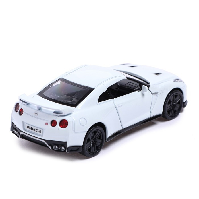 Машина металлическая NISSAN GT-R (R35), 1:32, открываются двери, инерция, цвет белый - фото 4 - id-p172059548