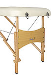 Складной 2-х секционный деревянный массажный стол BodyFit, бежевый, фото 6