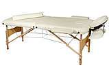 Складной 2-х секционный деревянный массажный стол BodyFit, бежевый (70 см), фото 2