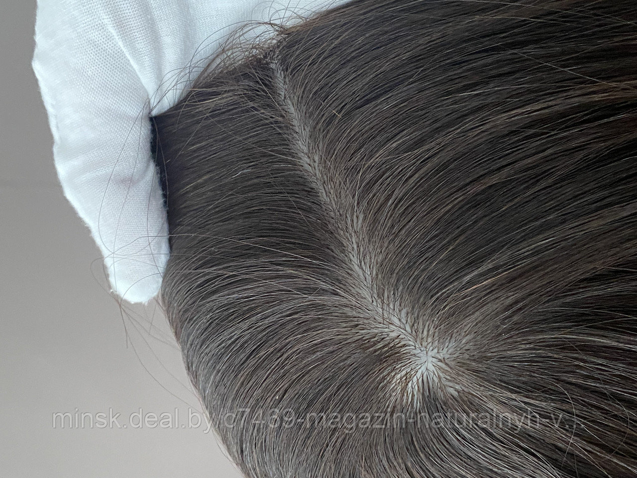 Накладка из натуральных волос (цвет 2 горький шоколад) - фото 3 - id-p172066168