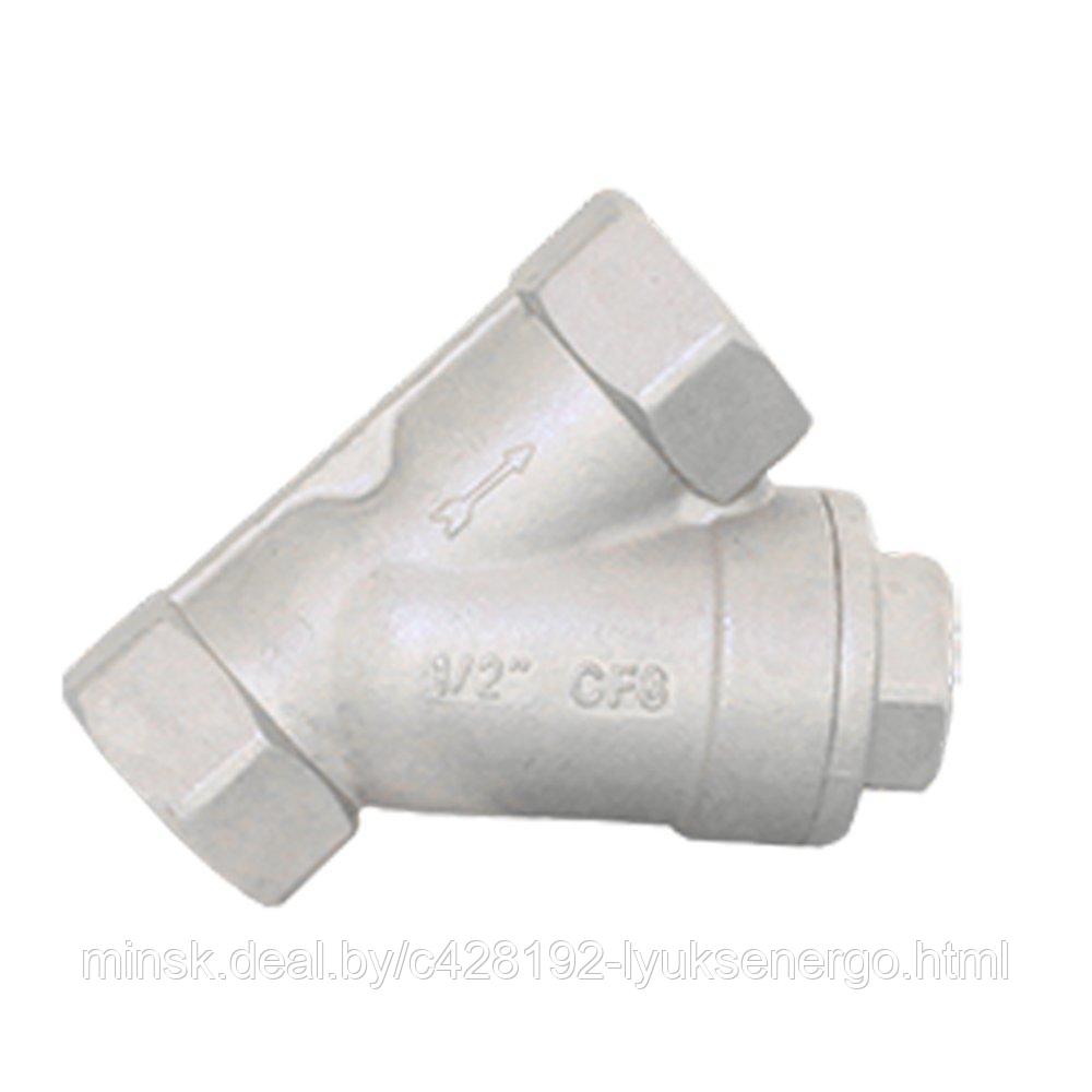 Обратный клапан AISI304 DN15 (1/2"), (CF8), PN63 муфтовый Y-тип нержавеющий - фото 2 - id-p172066887