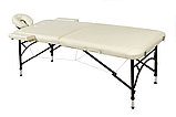 Складной 2-х секционный алюминиевый массажный стол BodyFit, бежевый, фото 5