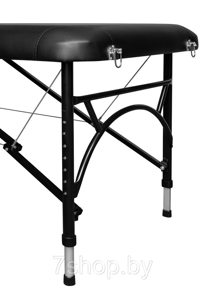 Складной 2-х секционный алюминиевый массажный стол BodyFit, черный 60 см - фото 5 - id-p172067209
