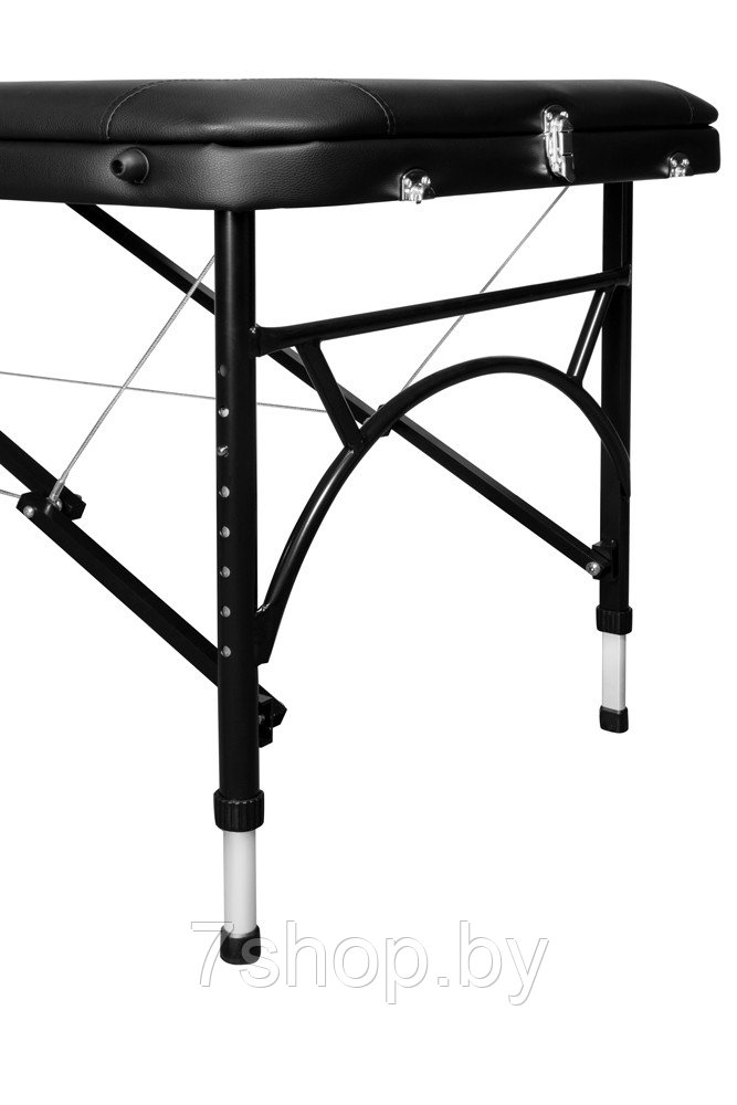 Складной 3-х секционный алюминиевый массажный стол BodyFit, черный 60 см - фото 7 - id-p172072008