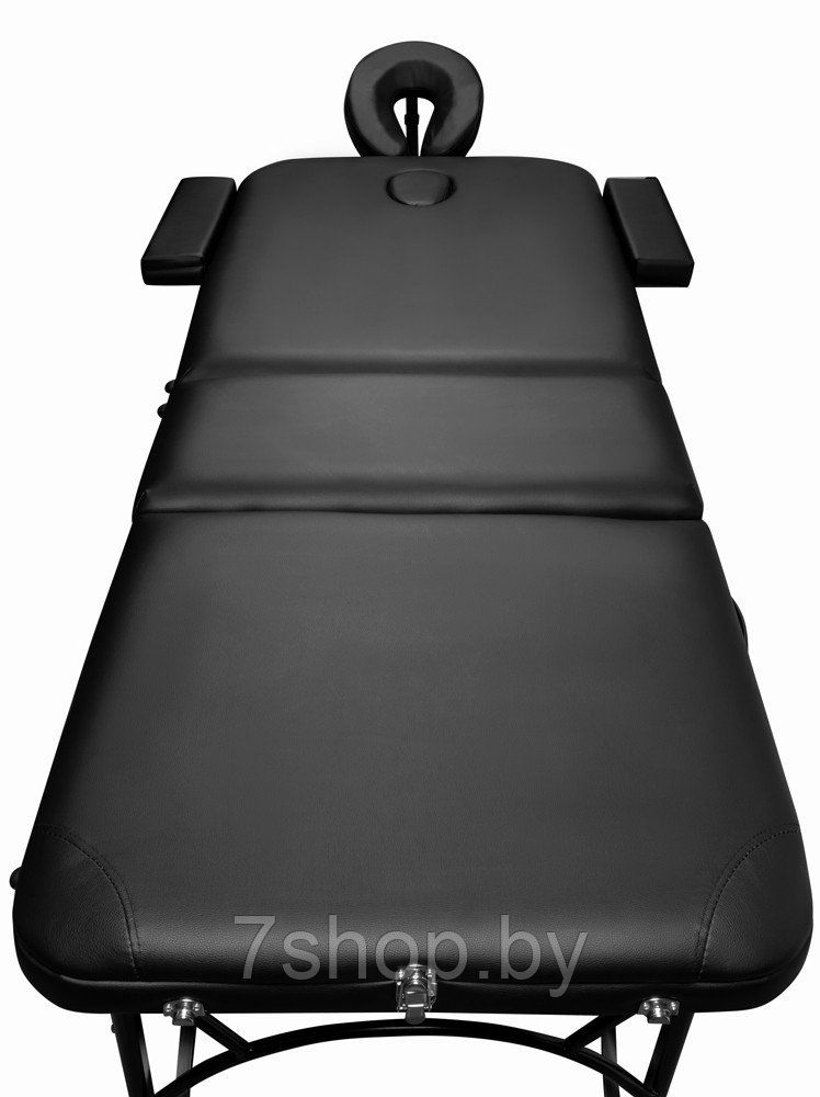 Складной 3-х секционный алюминиевый массажный стол BodyFit, черный 70 см - фото 5 - id-p172072009