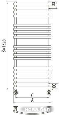 Полотенцесушитель TERMINUS Капри П18 (560х1326, 500) - фото 3 - id-p172073119