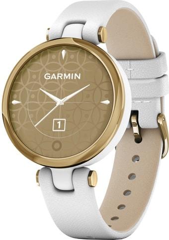 Умные часы Garmin Lily (светло-золотистый, белый/кожаный ремешок)