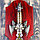 Сувенирный меч на планшете, цветное нанесение на лезвии, 52 см, фото 4