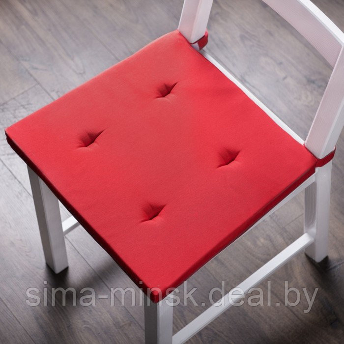Комплект подушек для стула «Билли», размер 37 х 42 х 3 см - 2 шт, красный - фото 1 - id-p172083469