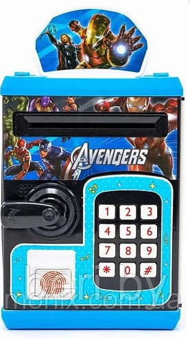 WF-3002AG Сейф детский "Avengers", копилка с электронным кодовым замком, батарейки, звук - фото 3 - id-p139798452