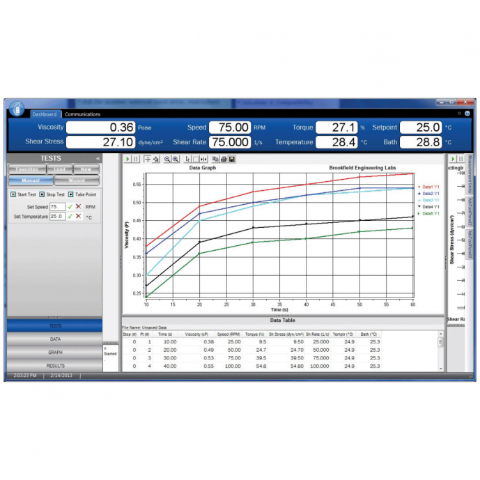 Программное обеспечение для вискозиметров Brookfield RheoCalc T - фото 1 - id-p172096957