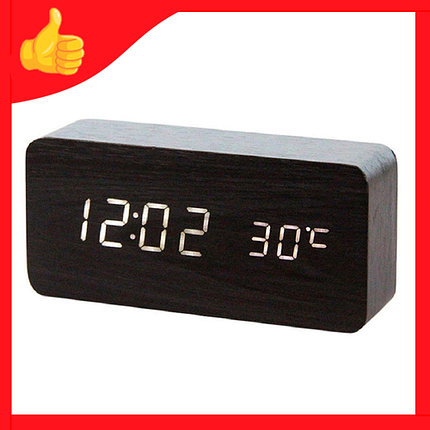 Часы электронные настольные LED Wooden Clock VST-862, фото 2