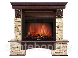 Портал Firelight PIETRA WDO для очагов Electrolux 25" и 27" Камень искусственный/Темный дуб