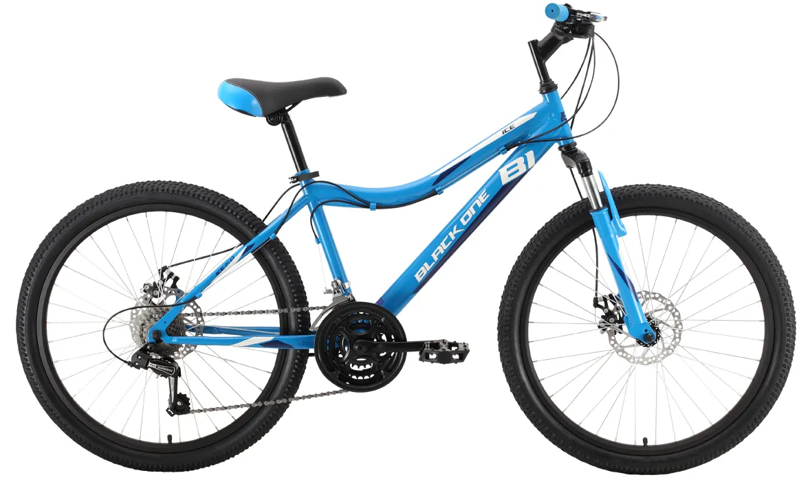 Велосипед Black One Ice 24 D синий/белый/синий - фото 1 - id-p172141651