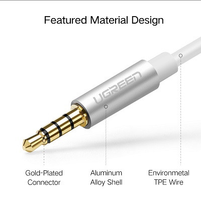 Аудио разветвитель для микрофона и наушников Ugreen Splitter Cable 3.5mm Mic+Earphone - фото 4 - id-p172141761