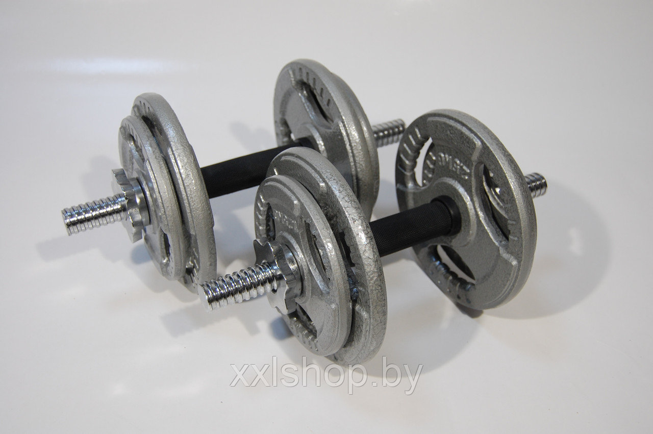 Набор гантелей металлических Хаммертон Atlas Sport 2x9.5 кг - фото 2 - id-p172158618