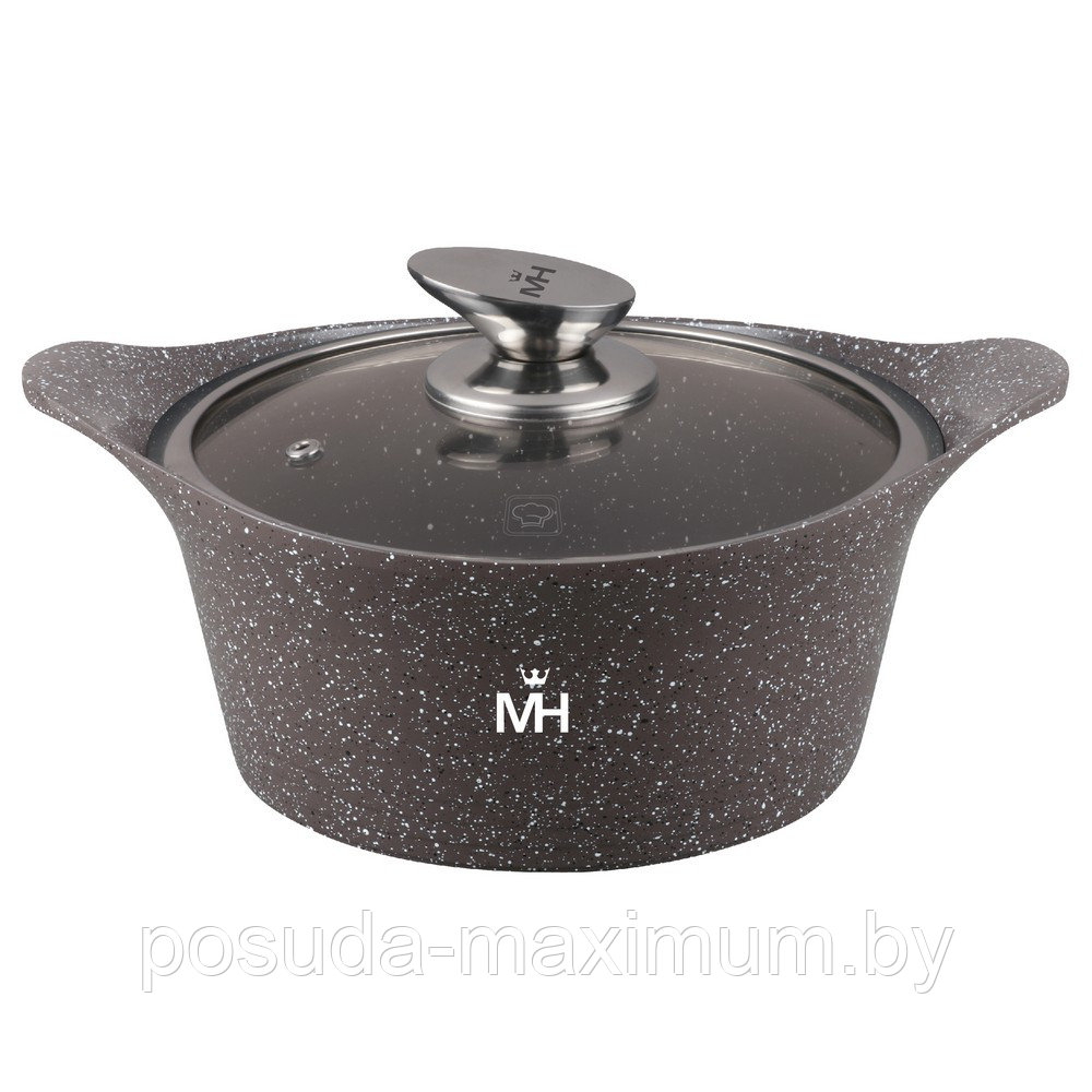 Кастрюля  non-stick под мрамор «MercuryHaus», MC — 1750  1,8 л 18*9 см