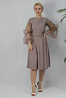 Платье женское. Капучино/ Фиолетовый М-154К