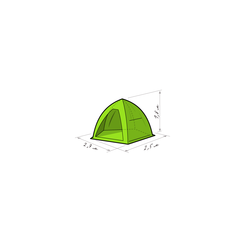 Зимняя палатка Лотос 3 Оранж(270х255х180см),арт.17021 - фото 3 - id-p172174399