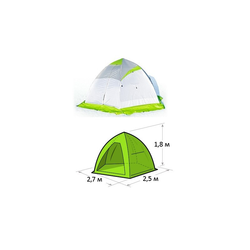 Зимняя палатка Лотос 3(270х255х180 см),арт.17003 - фото 3 - id-p172174406
