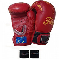 Набор для бокса детский (перчатки+капа+бинты) DR Sport ПВХ (красный) (арт. 327)