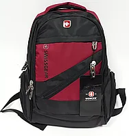 Рюкзак SwissGear 8810 c Usb + выход Aux + Дождевик (Красно-Бордовый)