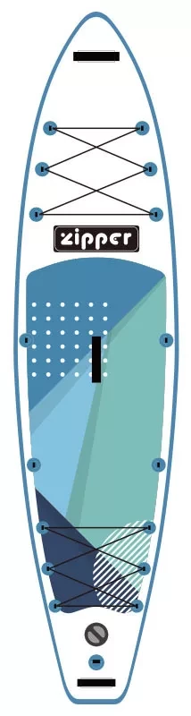 Доска SUP Board надувная (Сап Борд) Zipper S Line 12,6' (384см) Touring Blue - фото 9 - id-p172173601