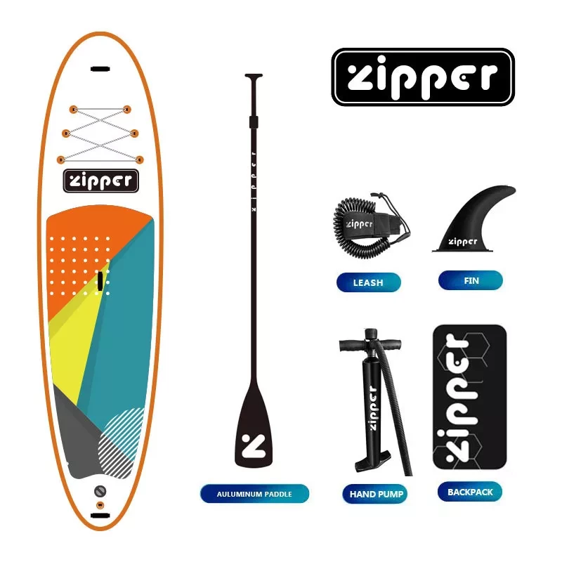 Доска SUP Board надувная (Сап Борд) Zipper S Line 11' (335см) Orange - фото 10 - id-p172173602