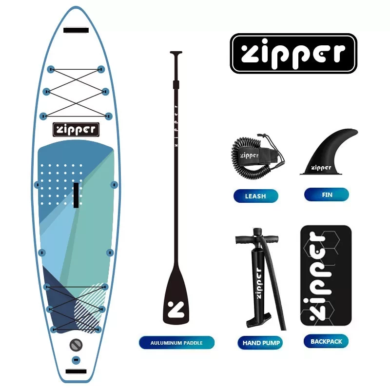 Доска SUP Board надувная (Сап Борд) Zipper Sx Line 12,6' (384см) Touring Blue - фото 7 - id-p172173607