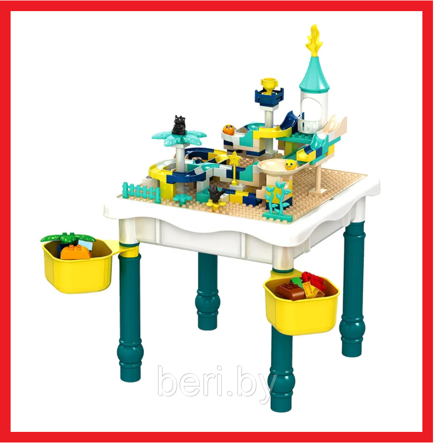 6875913 Развивающий игровой стол Pituso, 121 элемент + 1 стульчик, детский конструктор, детский столик, набор - фото 1 - id-p172189933