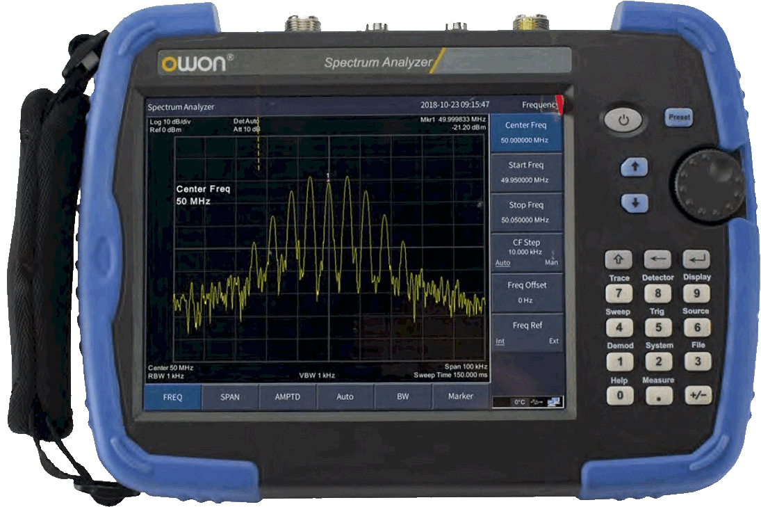 HSA1036-TG Анализатор спектра OWON портативный - фото 1 - id-p168689285