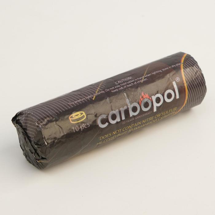 Уголь древесный для кальяна Carbopol, 10 таблеток, 35 мм - фото 1 - id-p172199391