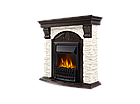 Портал Firelight TORRE CLASSIC для очагов Electrolux 16" Камень белый/ Венге, фото 2