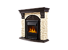 Портал Firelight TORRE CLASSIC для очагов Electrolux 16" Камень слоновая кость/ Венге, фото 2