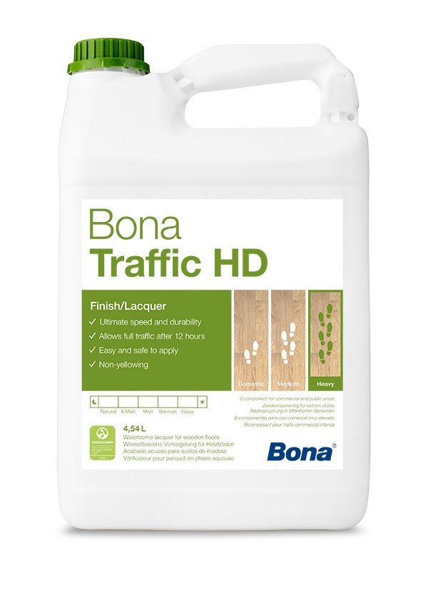 Водный 2-компонентный полиуретановый лак Bona Traffic HD (4,95л) (экстраматовый)