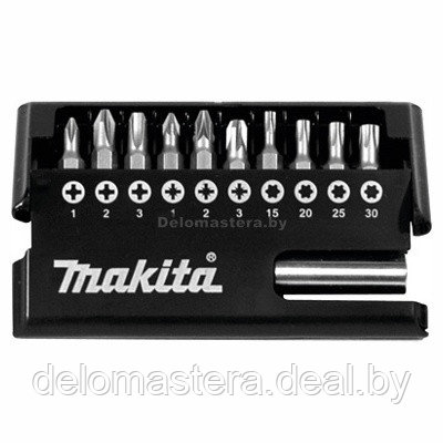 Набор 10 бит с магнитным держателем Makita (D-30651-12) - фото 1 - id-p172190808