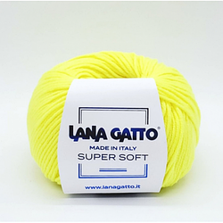 Пряжа Lana Gatto Super Soft 14471 желтый неон / лимон