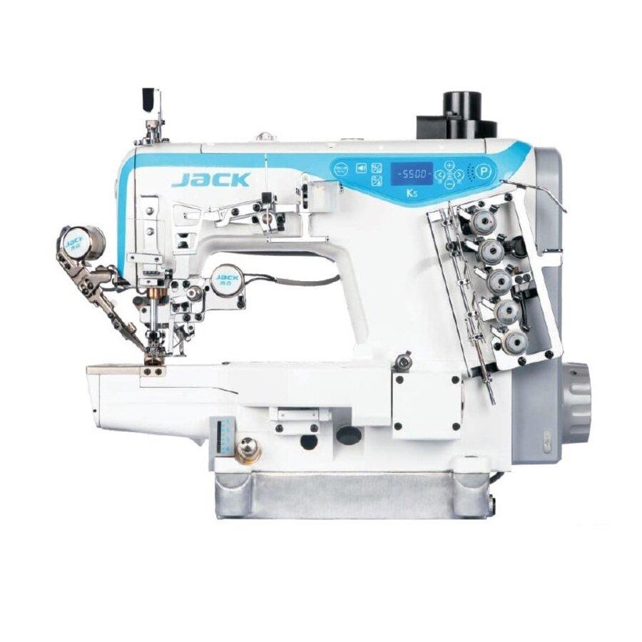 Промышленная швейная машина JACK K5-UT-01GB плоскошовная трехниточная автоматическая - фото 1 - id-p73427844