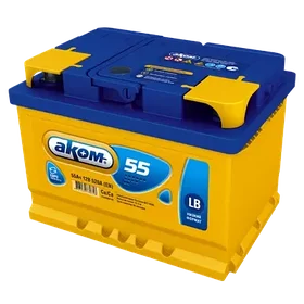 Автомобильный аккумулятор AKOM 6СТ-55 Евро / 555000009 (55 А/ч)