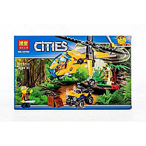10709 Конструктор Bela Cities "Грузовой вертолет исследователей Джунглей" 216 деталей, аналог Lego City 60158, фото 3