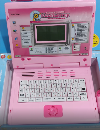 Детский компьютер ноутбук обучающий 7004 с мышкой Play Smart( Joy Toy ).2 языка, детская интерактивная игрушка - фото 4 - id-p172223317
