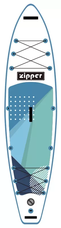 Доска SUP Board надувная (Сап Борд) Zipper S Line 12,6' (384см) Touring Blue - фото 9 - id-p172190314