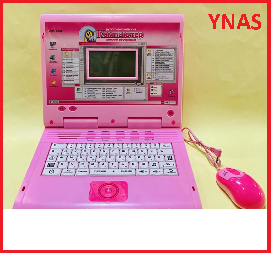 Детский компьютер ноутбук обучающий 7004 с мышкой Play Smart( Joy Toy ).2 языка, детская интерактивная игрушка