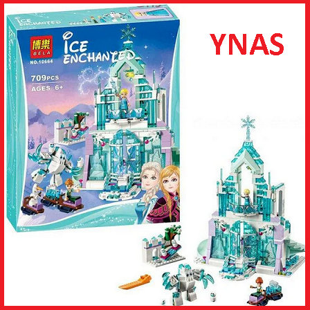 Детский конструктор Ледяной волшебный дворец замок Эльзы для девочек аналог лего Lego 10664 холодное сердце