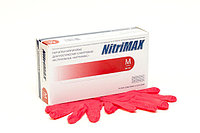 Перчатки нитриловые M NitriMax (100шт/уп) красный
