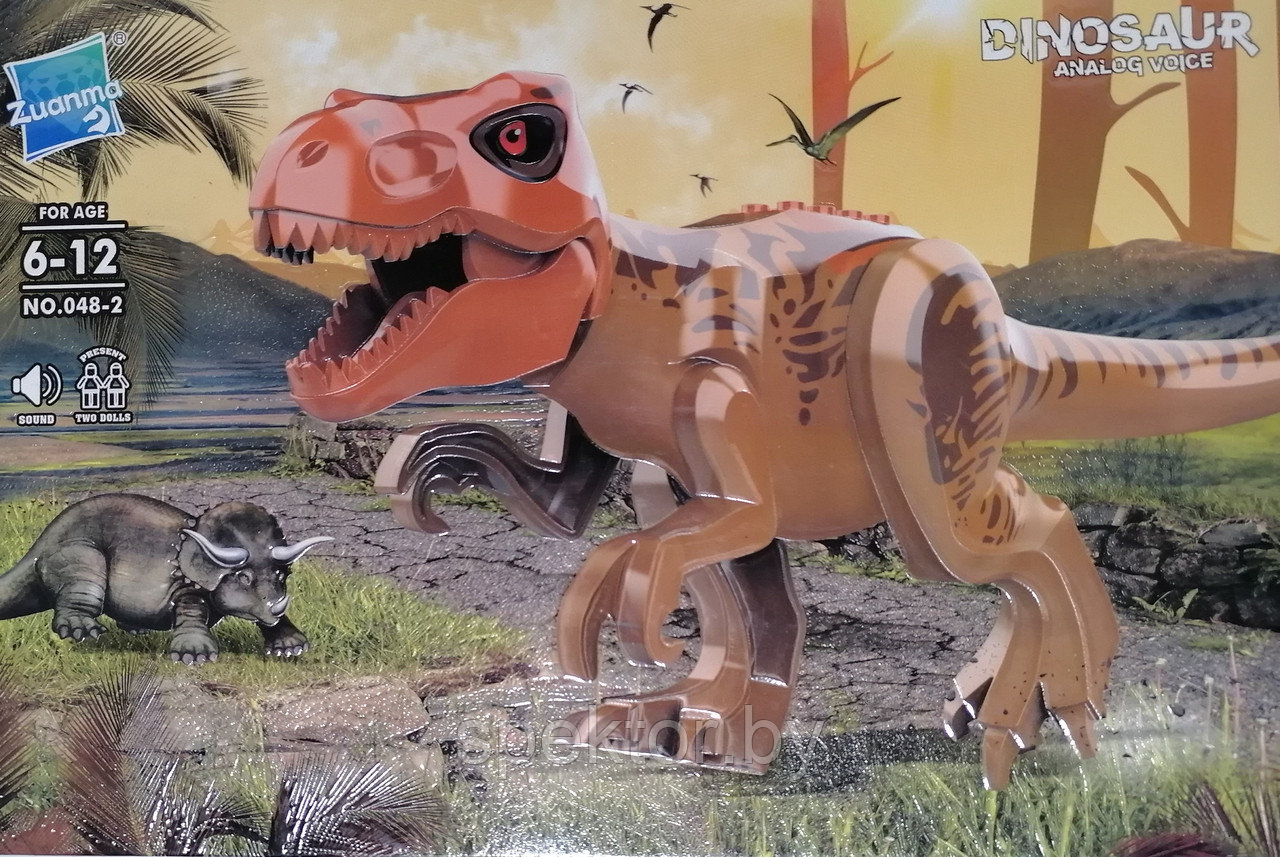 Звуковой конструктор Zuanma Dinosaur . динозавр со звуком - фото 1 - id-p168937059